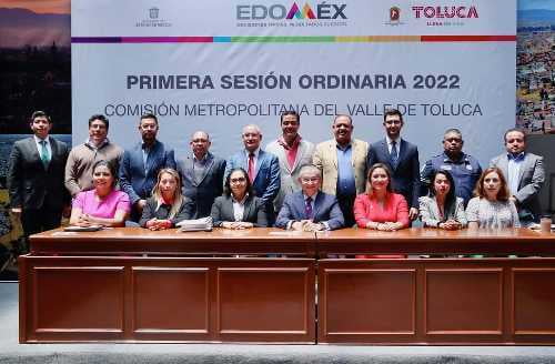 Alcaldes y representantes de la Comisión Metropolitana del Valle de Toluca, realizan su primera reunión